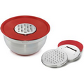 Multi-Prep Bowl with Graters, Red